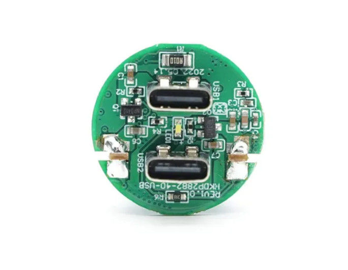 FR4 Printed Circuit Board Assembly PCBA Voor Autolader Met 2 Type C-connectoren Ondersteunt 15W snel opladen