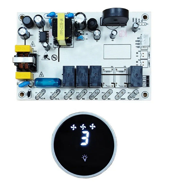 Elektronisch knop touch schakelaar besturingspaneel met achterlicht keuken bereik kap PCB-bord