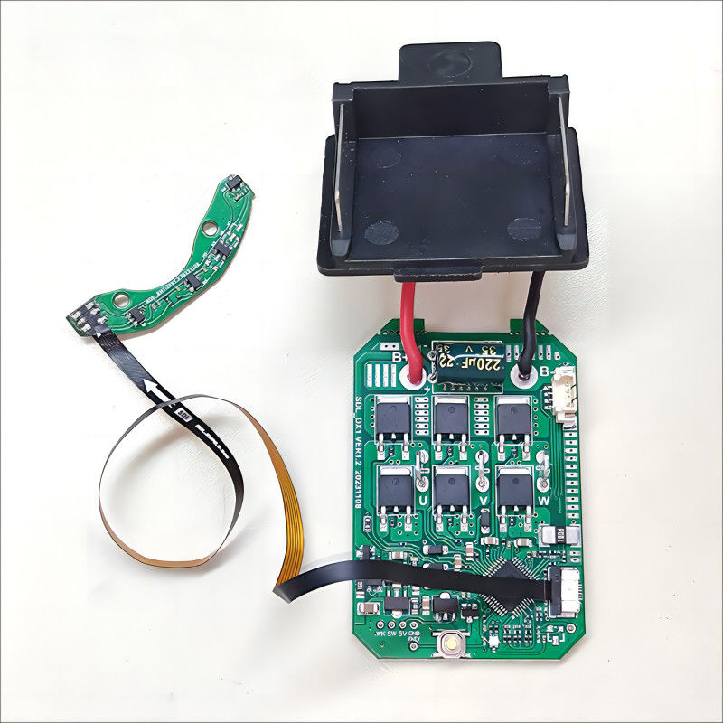 Rigid Flex PCBA voor elektrische snoeier met LED-indicator-sleutelschakelaar en triggerfunctie
