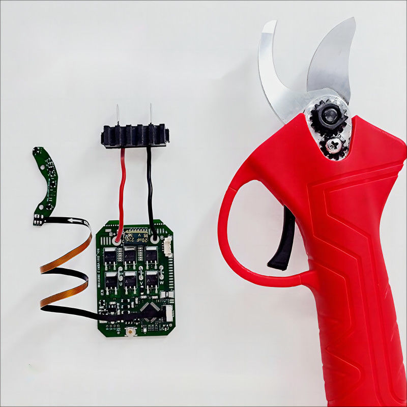 Rigid Flex PCBA voor elektrische snoeier met LED-indicator-sleutelschakelaar en triggerfunctie