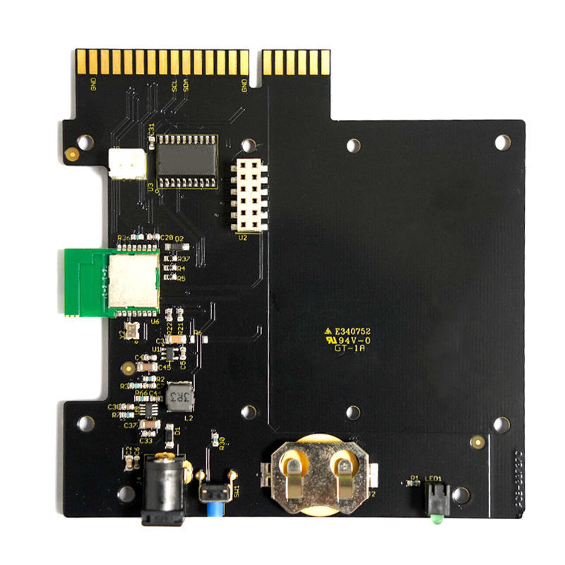 Printed Circuit Board Rohs Compliant & UL Certified FR-4 PCBA Met Solder Mask Kleur Zwart 1 oz Koper